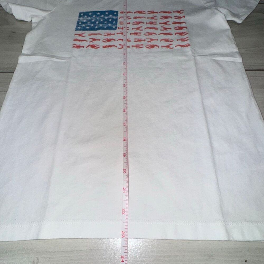 Brand new J.Crew Factory women's lobster flag graphic tee in 100% cotton size xs - Picture 5 of 7